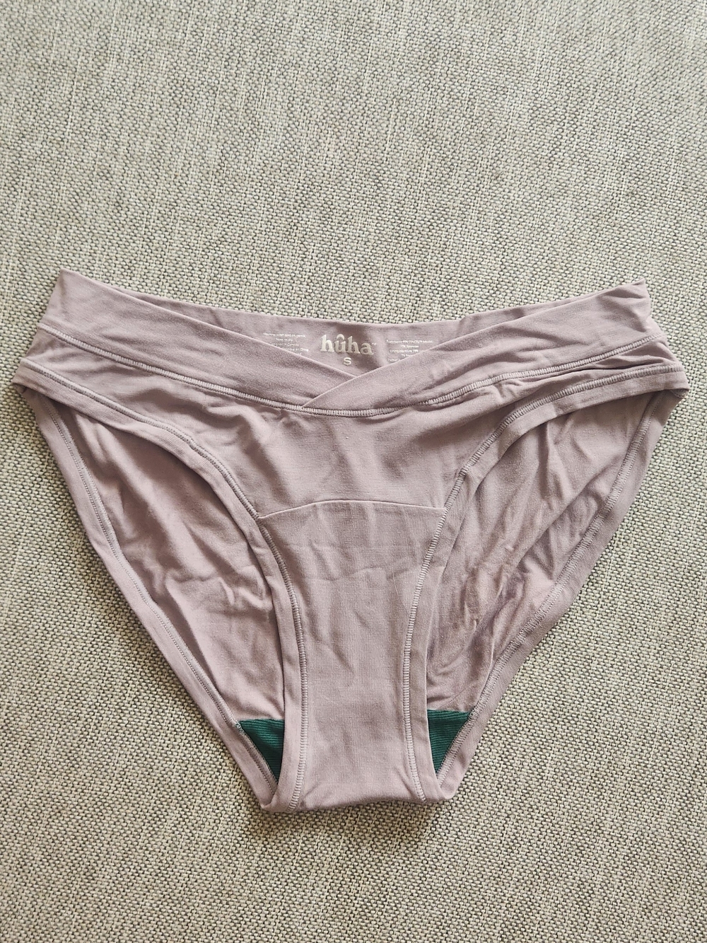 Huha Mineral Undies™ Crossover Bikini - Dusty Pink, Pebble - Picture 4 of 7